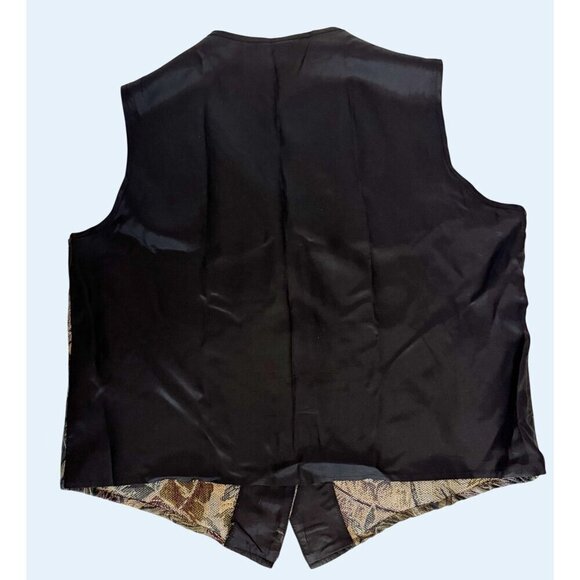 Vintage STEFANO Basics 1990s Tapestry Floral Vest Size Large - Picture 6 of 6